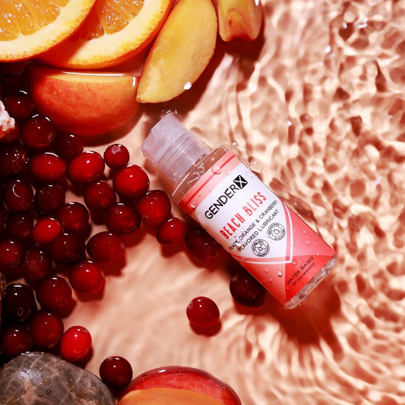 Gender x - beach bliss flavoured water-based lubricant - 60 ml - Product side view  | Flirtybay.com.au